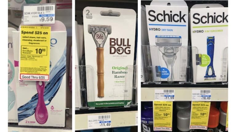 $1.69 Schick, Silk, & Bulldog Razors at CVS