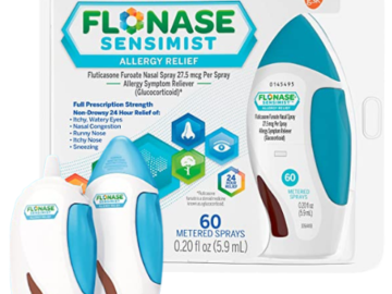 60 Sprays Flonase  Sensimist Allergy Relief Nasal Spray as low as $6.67 Shipped Free (Reg. $11.11) – FAB Ratings! 11¢/Spray! Non Drowsy Medication