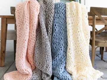 Linens & Hutch Handmade Oversized Chunky Knit Throw Blankets only $49.99 shipped (Reg. $200!)