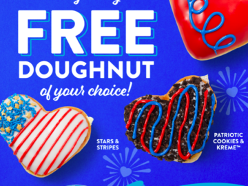 Free Doughnut at Krispy Kreme through July 4, 2022!