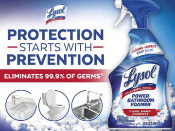Lysol Bathroom Cleaner Spray, Island Breeze Scent as low as $2.84 Shipped Free (Reg. $6.33) – Cleans, Shines & Disinfects!