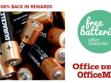 Office Depot | Free Duracell Batteries After Rewards!