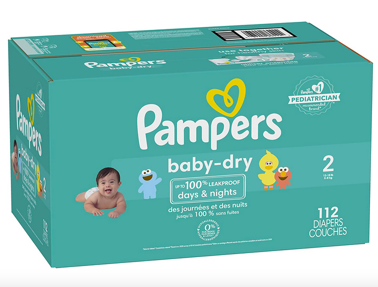 Pampers Baby-Dry Diapers Size 2 (112 Count) only $21.99 shipped!