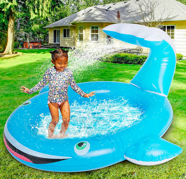 Inflatable Kiddie Pool Sprinkler Splash Pad only $11.99!
