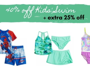 40% Off Kids’ Swimwear + 25% Off Code