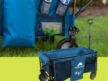 Ozark Trail Quad Folding Camp Wagon with Tailgate $59 Shipped Free (Reg. $80) – 2 Colors, Holds up to 225 pounds