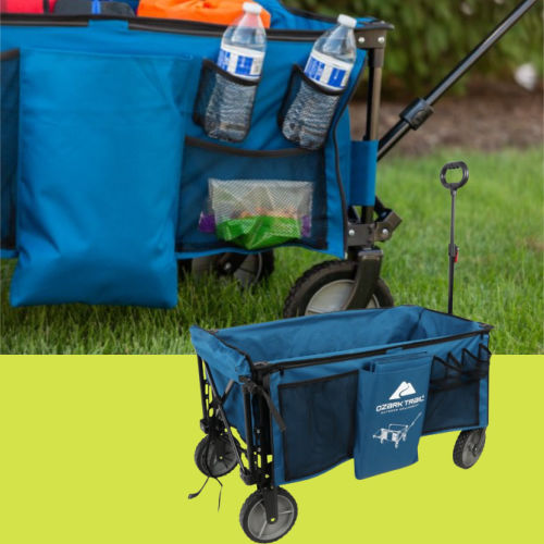 Ozark Trail Quad Folding Camp Wagon with Tailgate $59 Shipped Free (Reg. $80) – 2 Colors, Holds up to 225 pounds