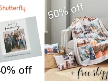 Shutterfly | 50% Off Blankets + 40% Off Photobooks + Free Shipping!!