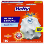 Hefty Ultra Strong Tall Kitchen Trash Bags, 13 Gallon, 110 Count only $12.87 shipped!