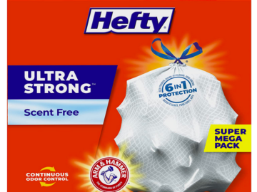 Hefty Ultra Strong Tall Kitchen Trash Bags, 13 Gallon, 110 Count only $12.87 shipped!