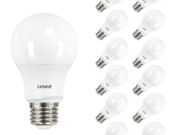 LED Dimmable 60 Watt Equivalent Light Bulbs, 12-Pack for just $10.39 shipped! (Prime Day Deal)