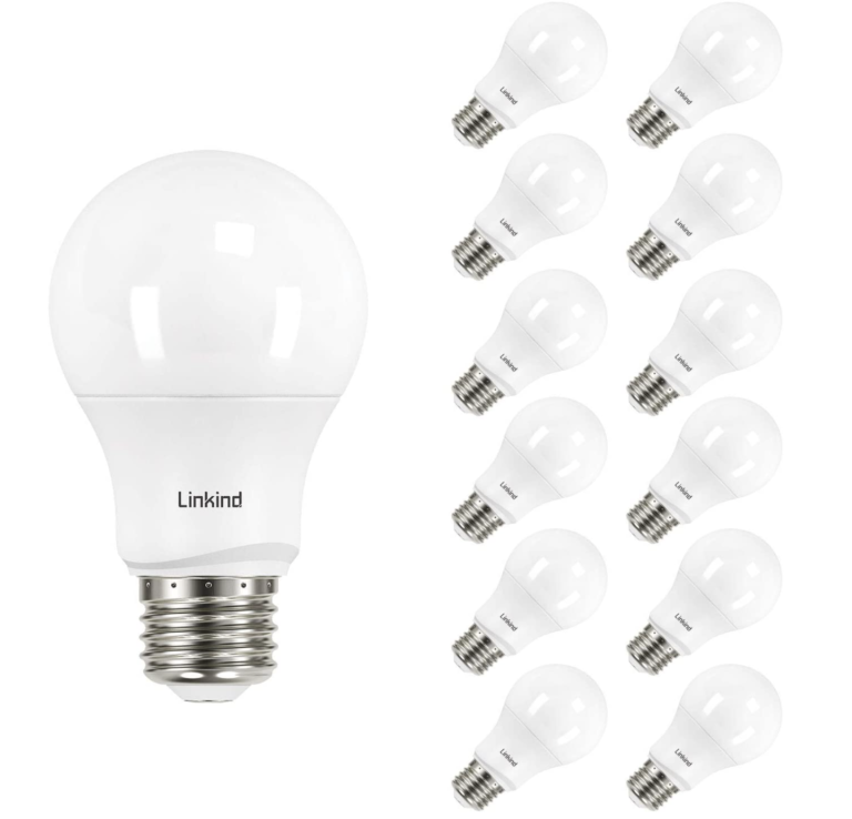 LED Dimmable 60 Watt Equivalent Light Bulbs, 12-Pack for just $10.39 shipped! (Prime Day Deal)