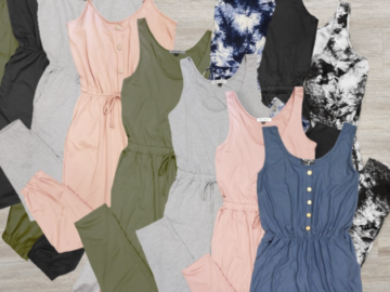 Women’s Comfy French Terry Jumpsuits only $16.99 shipped!