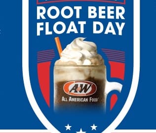 A&W: Free Root Beer Float through August 6th!