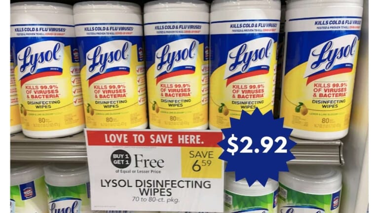Lysol Wipes as Low as $2.92 at Publix or Harris Teeter