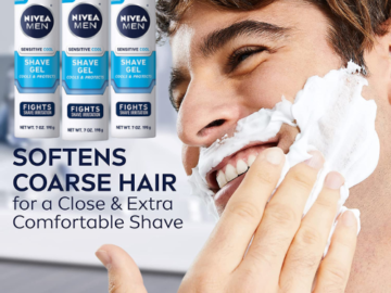 3-Count NIVEA MEN Sensitive Cooling Shave Gel Cans as low as $4.99 Shipped Free (Reg. $23) – $1.66 per 7 Oz Can! With Chamomile and Seaweed Extracts! + MORE