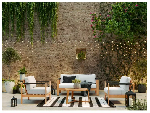 Better Homes & Gardens Braxton 4-Piece Wood Conversation Set