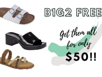 Belk Buy 1 Get 2 Free Sandals!!