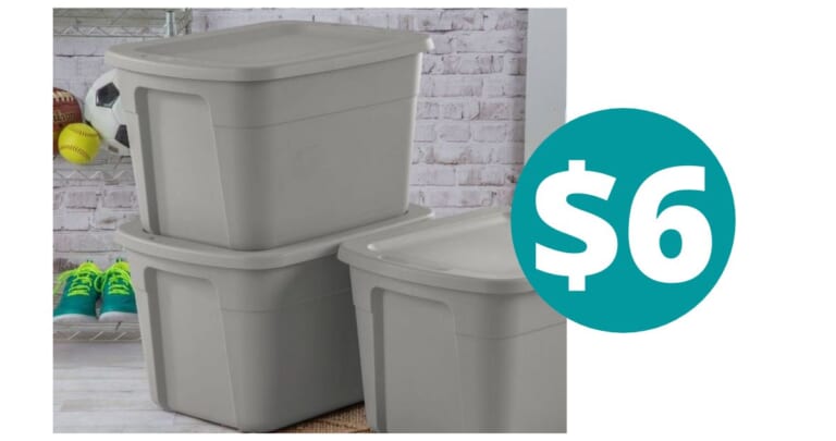 Room Essentials 18gal Storage Tote for $6