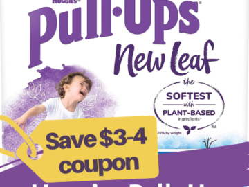 Huggies Pull-Ups With $3 and $4 Coupons as low as $18.93 After Coupon For 76-Count Pull-Up Pants (Reg. $25.80) + Free Shipping – 25¢ each underwear!