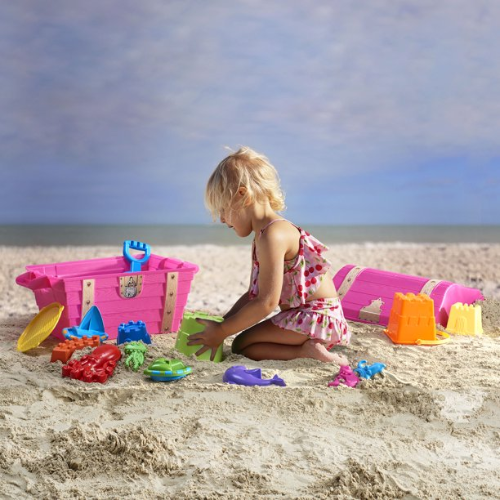 20-Piece Play Day Treasure Chest Sand Toy Set $11.88 (Reg. $20) – Brown & Pink Variants!