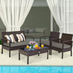 Costway 4 Pieces Patio Rattan Wicker Furniture only $189.99 shipped (Reg. $470!)