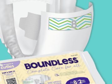 Free Sample of Boundless Size Youth Diapers