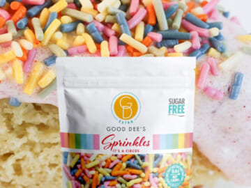 Good Dee’s Low Carb Rainbow Sprinkles as low as $9.59 After Coupon (Reg. $12) + Free Shipping – 1K+ FAB Ratings! Keto Friendly, All Natural Coloring + Save 15% on Good Dee’s Low Carb Products