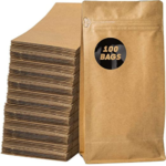 100 Count Kraft Foil-Lined Stand Up Bag, 11 x 5.6 x 4 inch $10 (Reg. $17) – 1¢ each!
