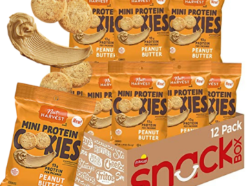 12 Count Nut Harvest Mini Protein Peanut Butter Cookies as low as $12.96 After Coupon (Reg. $21) + Free Shipping – $1.08/1.99 oz bag!