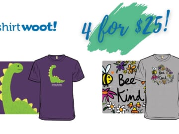 Woot! Get 4 for $25 T-Shirts + Free Shipping for Prime Members