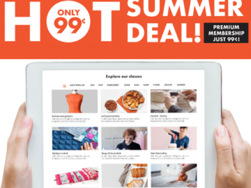 Stay Busy and Crafty with this FAB Craftsy 1-Year Premium Membership for ONLY 99¢ (Reg. $89.99)
