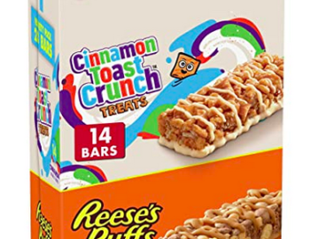 Reese’s Puffs and Cinnamon Toast Crunch Breakfast Bar Variety Pack, 28 Bars only $7.08 shipped!