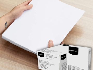 4,000 Sheets Amazon Basics 8.5 x 11 Inch Multipurpose Copy Printer Paper as low as $33.29 Shipped Free (Reg. $37) – 1¢/Sheet or $4.16/Ream!