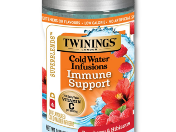 60-Count Twinings Superblends Cold Water Infusions Immune Support Raspberry & Hibiscus with Vitamin C as low as $25.83 Shipped Free (Reg. $34.47) – 40¢/ infuser!