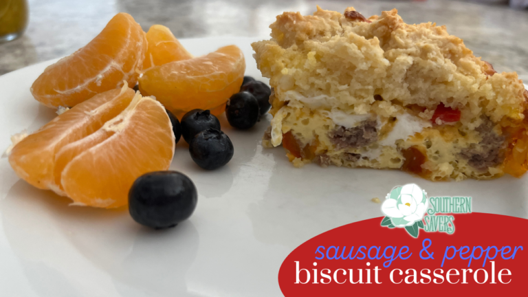 Sausage and Pepper Biscuit Casserole