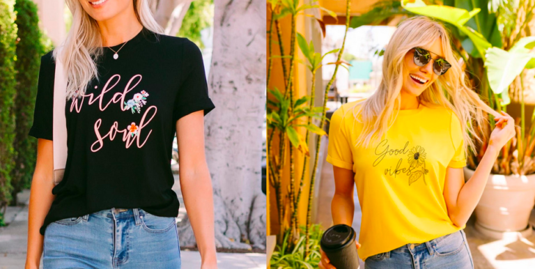 Easy Going Graphic Tees only $9.99 shipped!