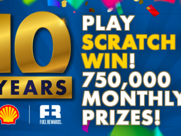 Shell “Fuel Rewards 10-Year Anniversary” Instant Win Game (750,000 Winners!)