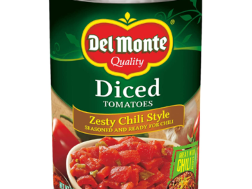 FOUR Del Monte Canned Diced Tomatoes Zesty Chili Style, 14.5 Oz as low as $0.64 EACH After Coupon (Reg. $1.50) + Free Shipping! + Buy 4, Save 5%