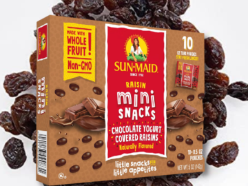 Save 15% on Sun Maid Yogurt Covered Raisins as low as 21¢ EACH After Coupon! 100% natural, Non-GMO