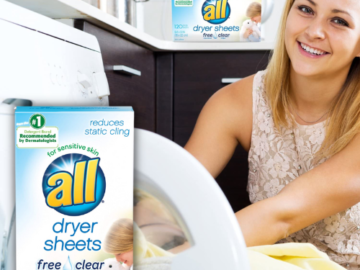 120-Count All Free & Clear Dryer Sheets as low as $3.80 Shipped Free (Reg. $4.47) – 3¢ per Sheet! For Sensitive Skin!