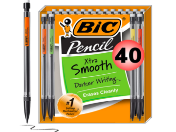 BIC Xtra-Smooth Mechanical Pencils With Erasers, 40-Count Pack only $6.24!