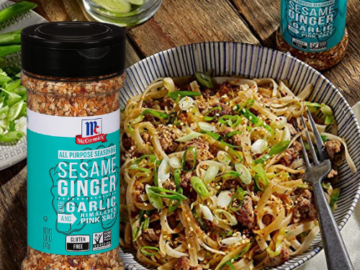 McCormick Sesame Ginger with Garlic and Himalayan Pink Salt All Purpose Seasoning, 5.01 oz as low as $3.91 After Coupon (Reg. $7.82) + Free Shipping- Gluten Free and Non-GMO!