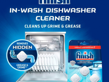 3-Count Finish In-Wash Dishwasher Cleaning Tabs as low as $2.93 After Coupon (Reg. $6) + Free Shipping! 98¢ per Tab!