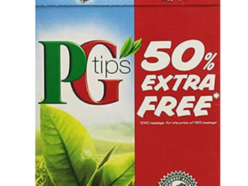 1,440 Count PG Tips Black Tea $31.65 Shipped Free (Reg. $52) – $0.02/ Pyramid Teabag