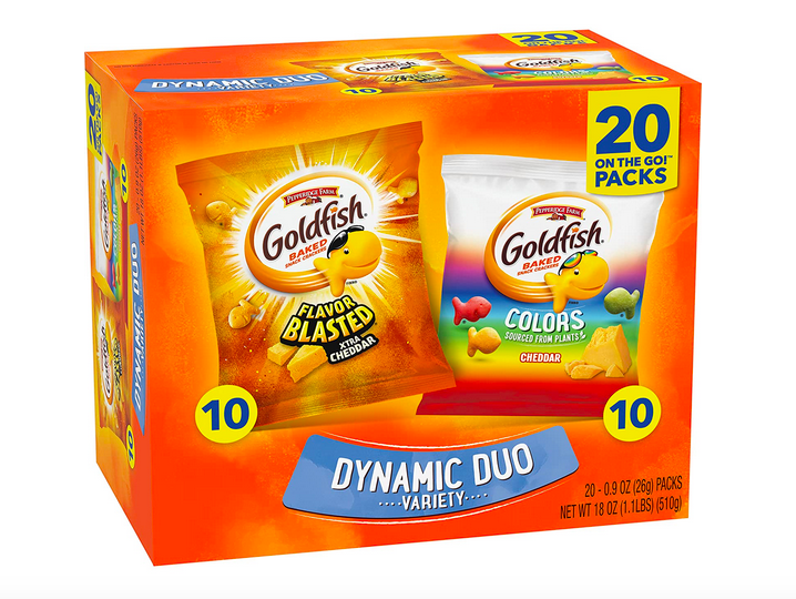 Goldfish Dynamic Duo Colors Crackers, 20 pack only $8.53 shipped, plus more!