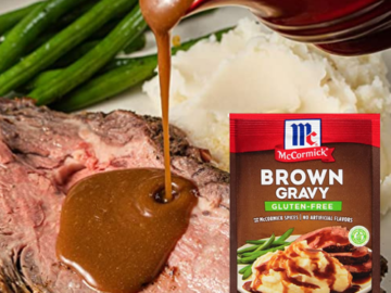 12 Pack McCormick Gluten Free Brown Gravy Mix as low as $12.89 After Coupon (Reg. $24.41) + Free Shipping! $1.07 per 0.88 Oz Packet!