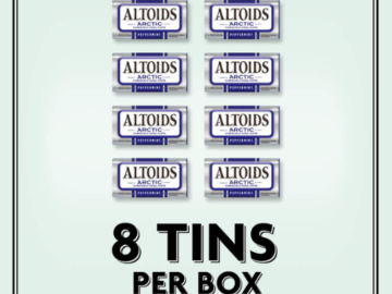 FOUR 8-Pack ALTOIDS Arctic Peppermint Flavored Mints as low as $8.78 EACH Box (Reg. $13.34) + Free Shipping – 25K+ FAB Ratings! $1.10 per 1.2 Oz Tin! + Buy 4, Save 5%