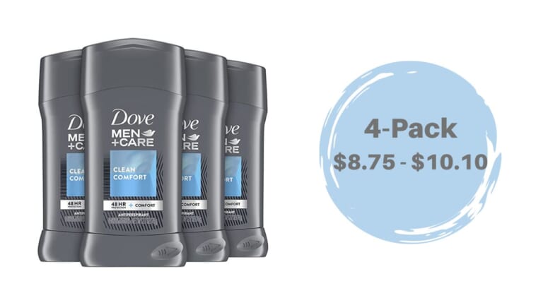 Dove Men+Care 4-Pack Deodorant As Low As $8.75