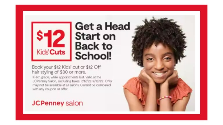 $12 Kids’ Haircuts At JCPenney Salons